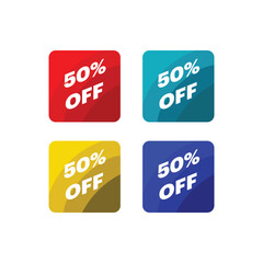 50 off bade set in vector format.