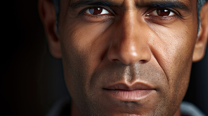 Obraz premium Close-up close-up man with brown eyes