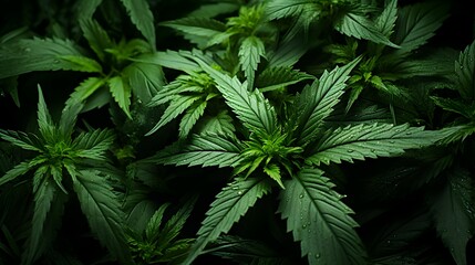 photo of marijuana plants seen from above