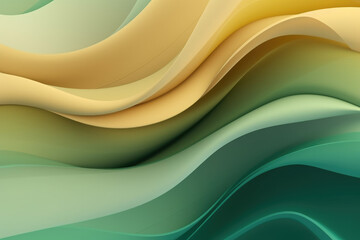 Obraz premium Abstract background with smooth lines in yellow and green colors