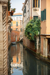 Fototapeta na wymiar Canal in Venice, Italy. Venice is the capital and most populous city of Italy.