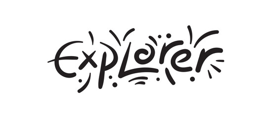 handwritten explorer logo concept