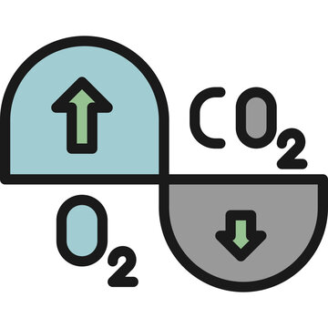 increase o2 / reduce co2 color style icons