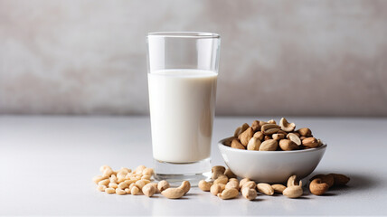 almond milk with almonds