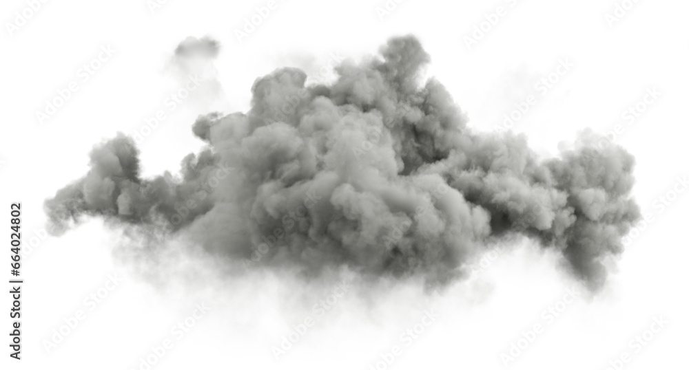 Aufkleber Isolate gloomy overcast clouds on transparent background 3d render png
