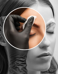The make-up artist does Long-lasting styling of the eyebrows and will color the eyebrows. Eyebrow...