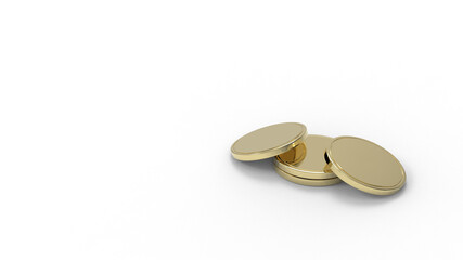 Golden coins stacks for business economics finance