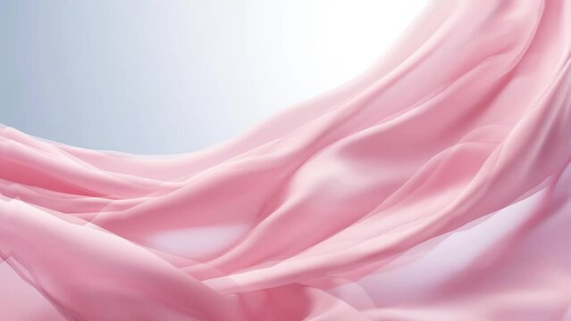 A vibrant pink fabric against a contrasting blue backdrop