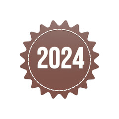 2024 on realistic brown leather tag, star-type leather tag 