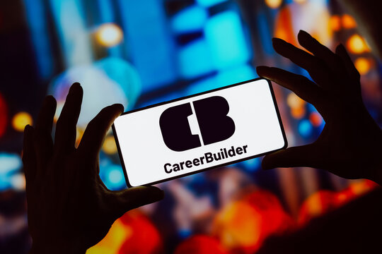 October 18, 2023, Brazil. In this photo illustration, the Career Builder logo is displayed on a smartphone screen.