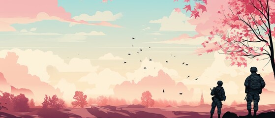 USA army Greeting card for Veterans Day banner