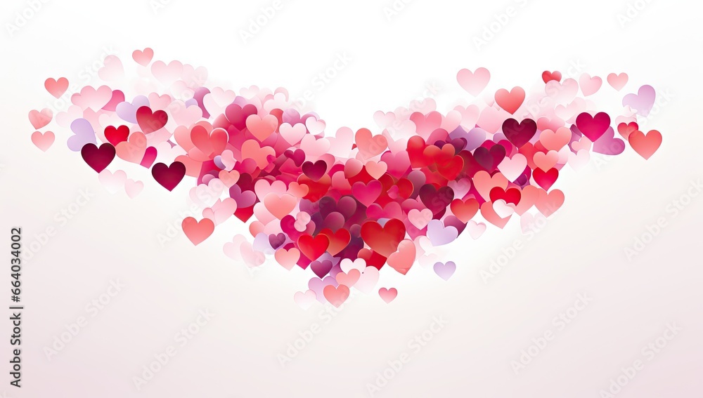 Poster a heart frame on a white background generative ai