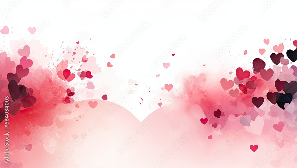 Poster a heart frame on a white background generative ai