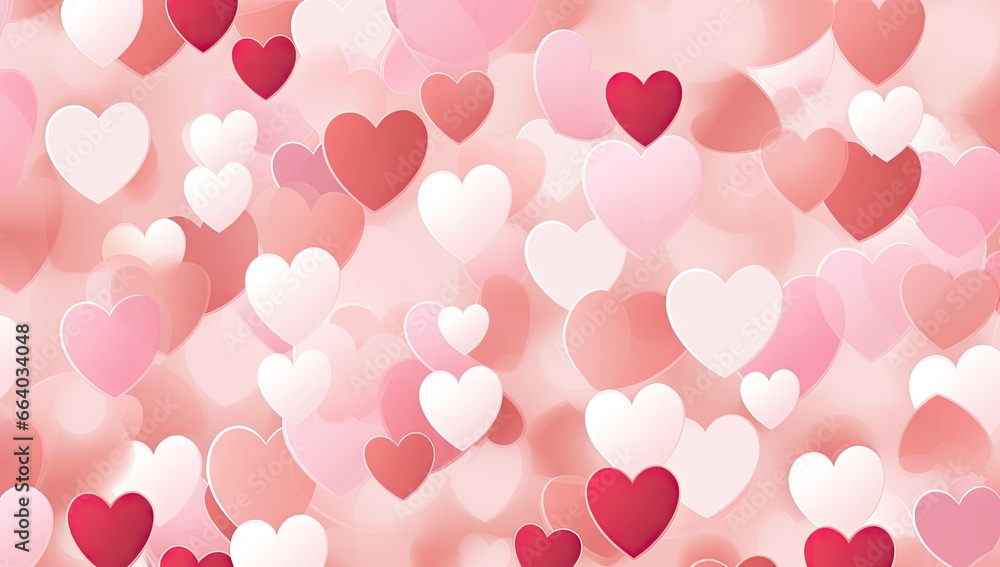 Poster colored heart pattern background generative ai