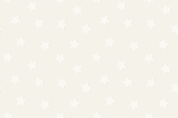 christmas seamless white, cream paper with embossed stars- vector illustration