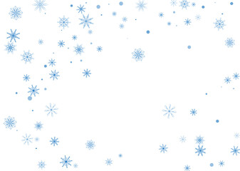 Fototapeta premium Christmas background. Blue delicate snowflakes on a white background. New Year's holiday design