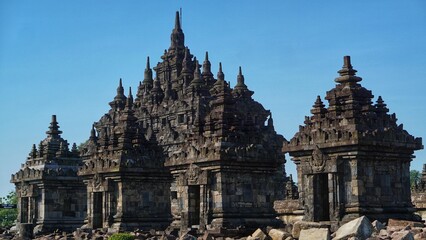 Fototapeta na wymiar View of Plaosan Temple, also known as the 
