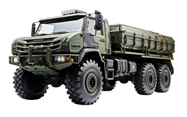 Powerful Military Truck Image in High Resolution on Transparent background