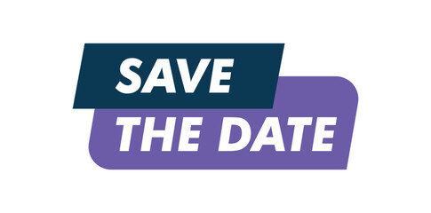 Fototapeta premium Save The Date banner isolated design template stock illustration