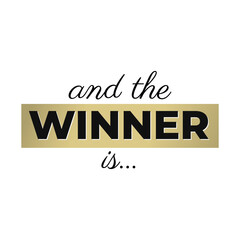 winner announcement contest sign icon label design vector