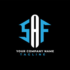SAF letter logo creative design with vector graphic Vector
