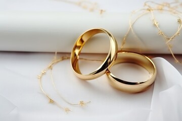 Obraz na płótnie Canvas golden wedding rings