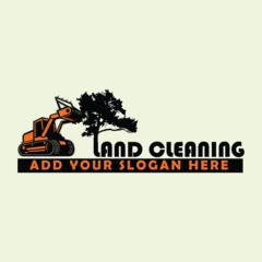 Deurstickers land clearing logo design vector © awaisi