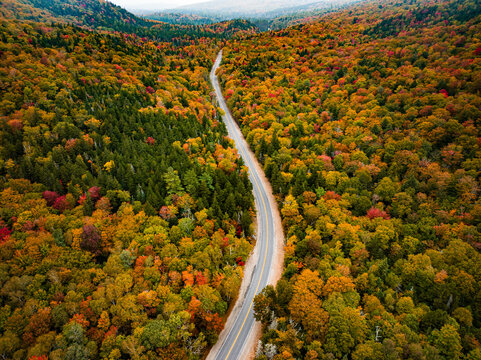 Autumn Road in Dixville Notch New Hampshire