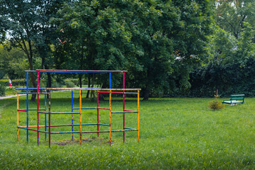 old playground in the park - obrazy, fototapety, plakaty