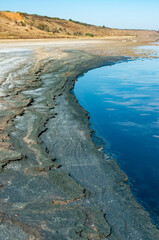 Dead Sea - Kuyalnik Estuary, formation of therapeutic mud in a reservoir from dead Artemia
