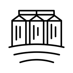 Grain Silo line icon. linear style sign for mobile concept and web design. Agriculture silo outline vector icon. Symbol, logo illustration © Chistoprudnaya