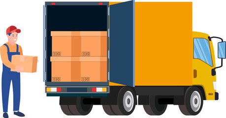 Truck for transportation of goods