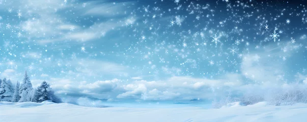 Fotobehang Winter Wonderland, Serene Snowdrifts and Heavenly Flurries © NE97