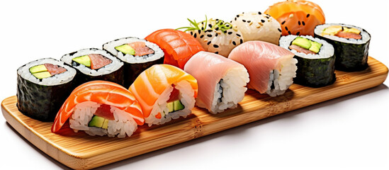 Japanese Food Sushi. tasty authentic traditional asian, generative ai