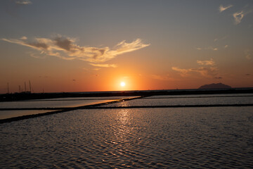 Naklejka premium Sunsets in Sicily