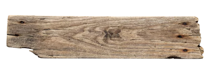 Foto op Canvas Sea drift wood plank isolated on transparent background. template mockup © Formatoriginal