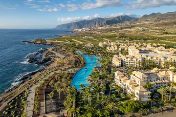 Crédence de cuisine en verre imprimé les îles Canaries Aerial view of the Atlantic ocean coast in Tenerife, Canary islands, Spain