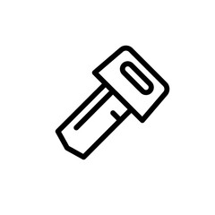 Car key outline icon. lock sign symbol. ouline key icon 64x64 pixel perfect. Vector