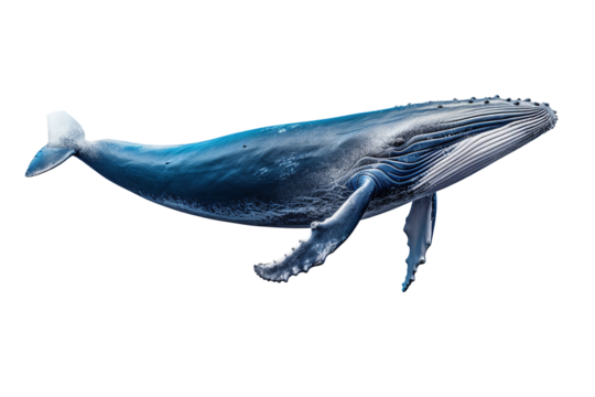 Whale on a transparent background. Png file