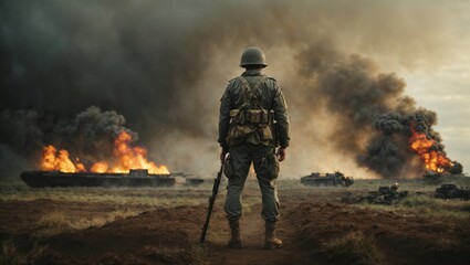 Naklejka premium Bilder des Krieges, gen ai