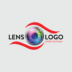 lens studio logo design vector
