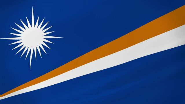 Marshall Islands Waving Flag Realistic Animation Video
