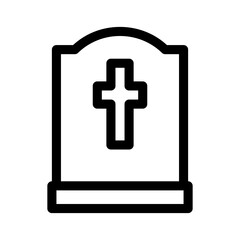 Graveyard icon on White Background. Halloween line icons collection. Vector illustration.