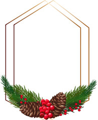 Christmas geometric frame.