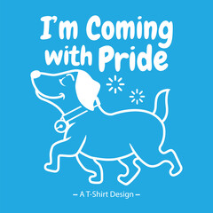 Walking Dog Cycling Pride T Shirt Design