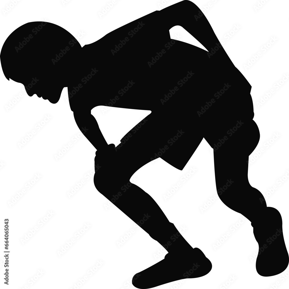 Poster a boy body silhouette vector