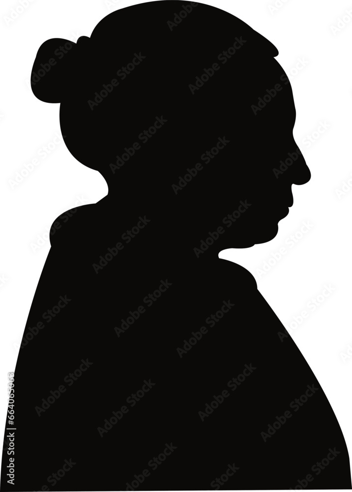 Poster a woman head silhouette vector