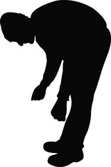 a man body silhouette vector