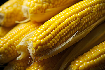 close up view of fresh Corn, ai generative