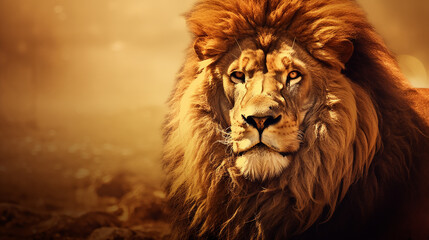 leão magestoso animal de poder 